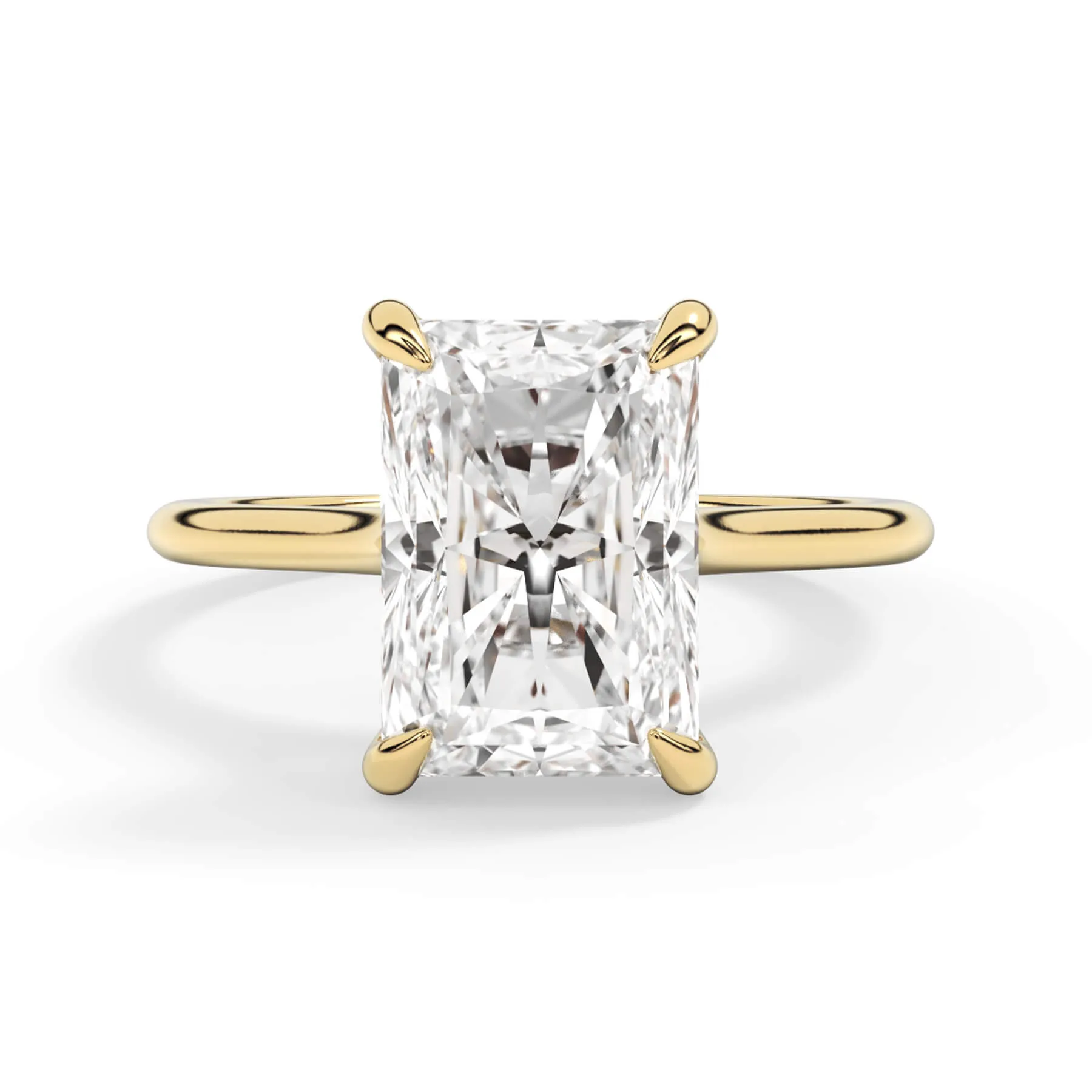 Thin Solitaire Engagement Ring 1.5mm Wide