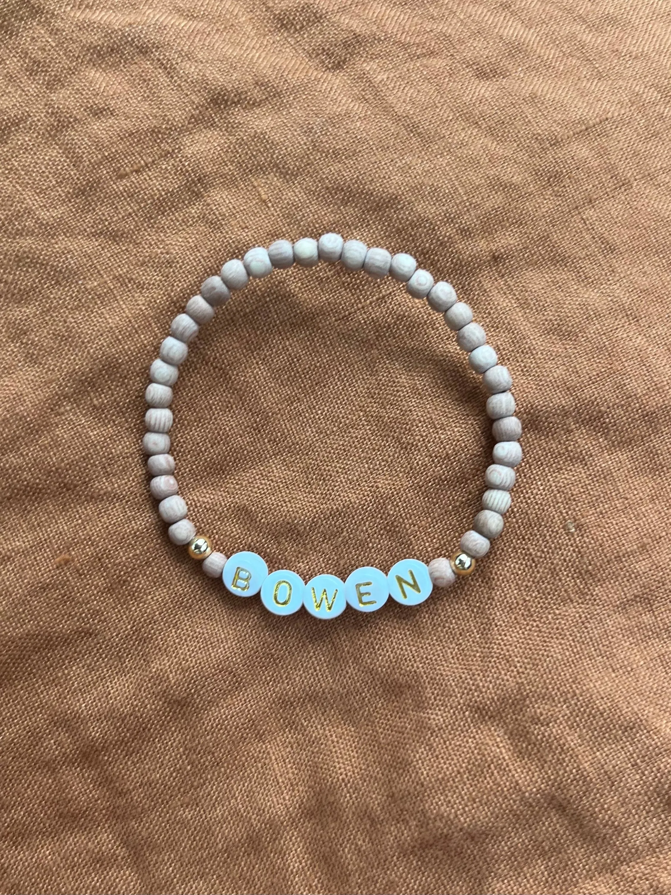 Wooden Name Bracelet