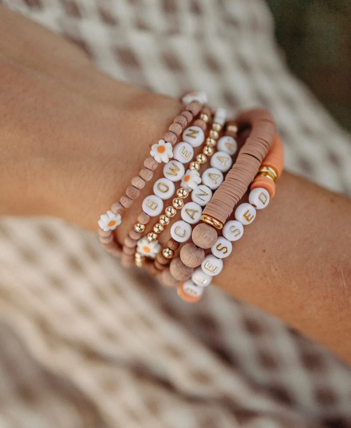 Wooden Name Bracelet
