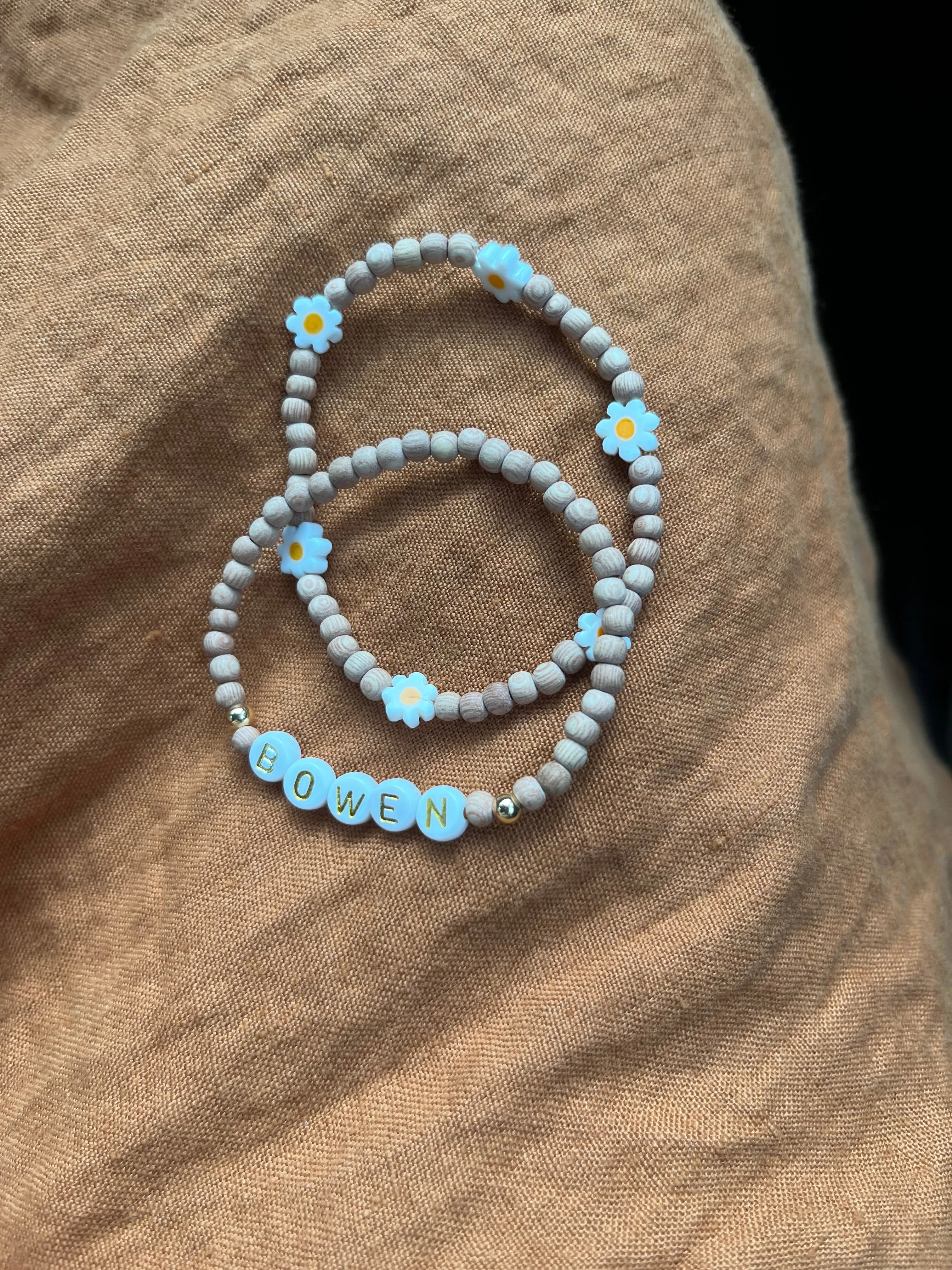 Wooden Name Bracelet