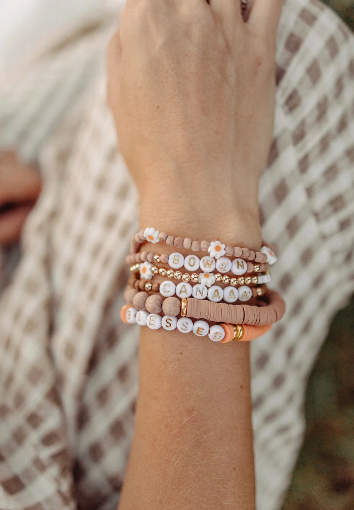 Wooden Name Bracelet